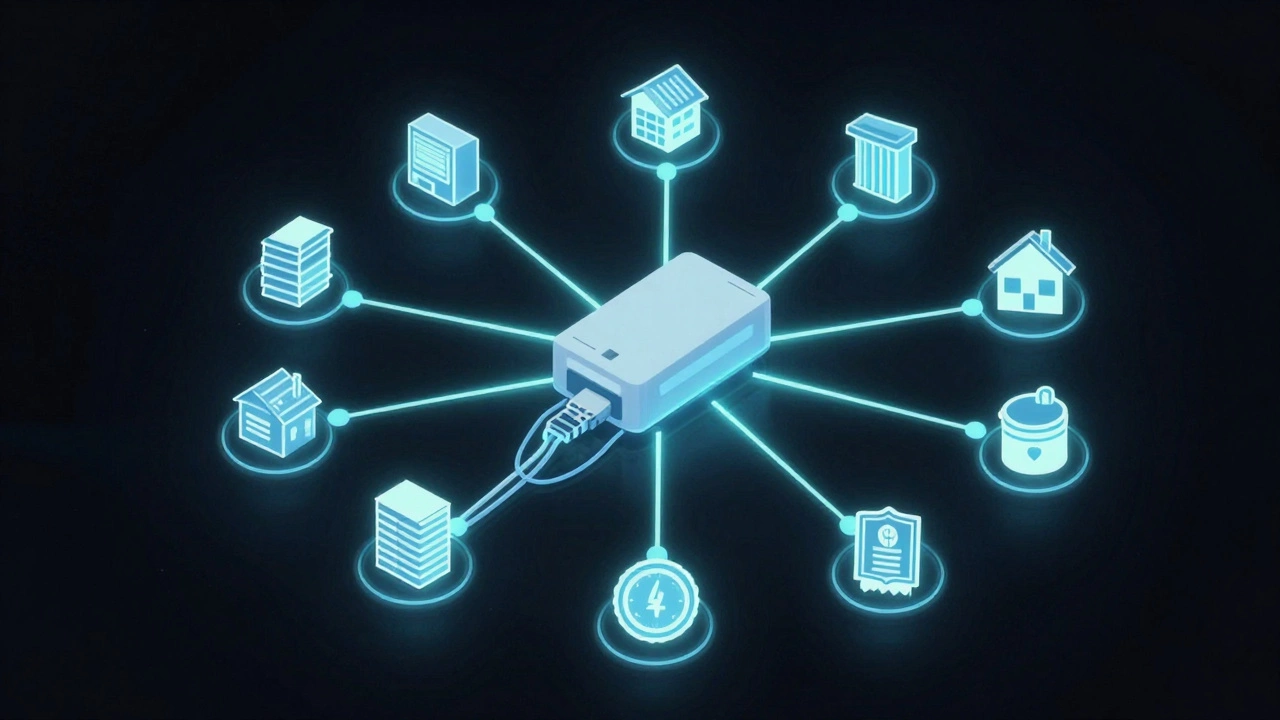 Network diagram showing connections between appliances, repair services, and parts suppliers.