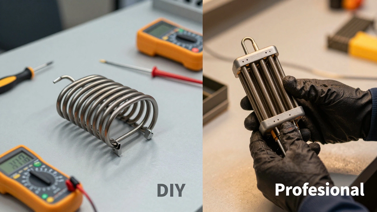 Comparison between DIY tools and a professional oven part