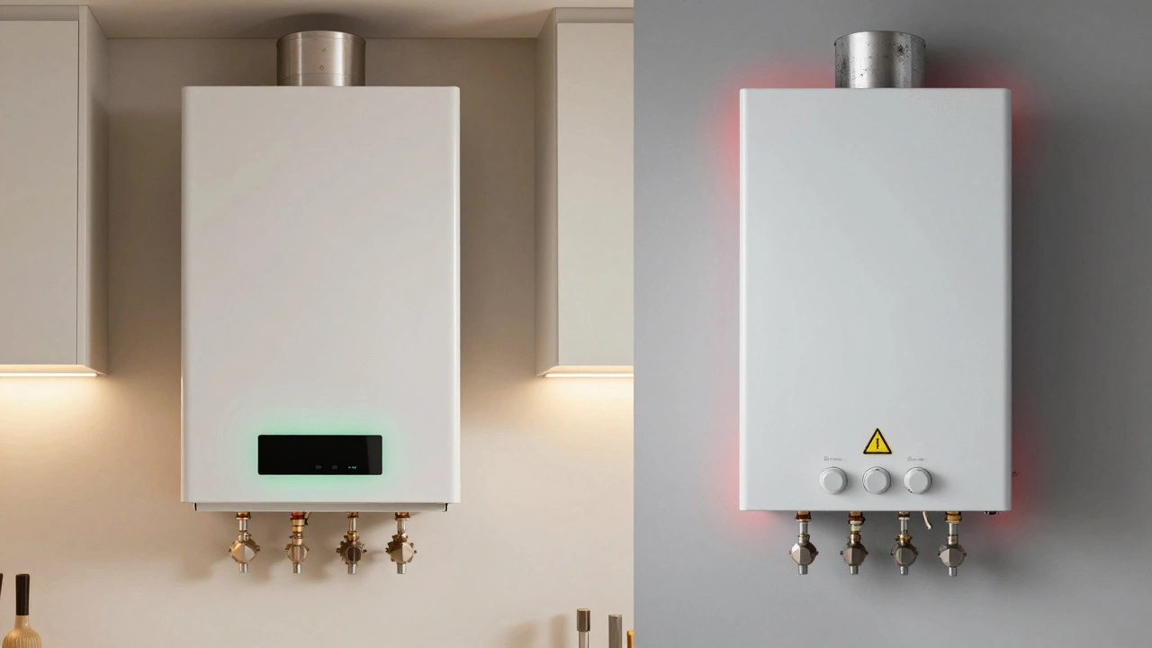Comparison of maintained vs neglected gas boiler and rangehood
