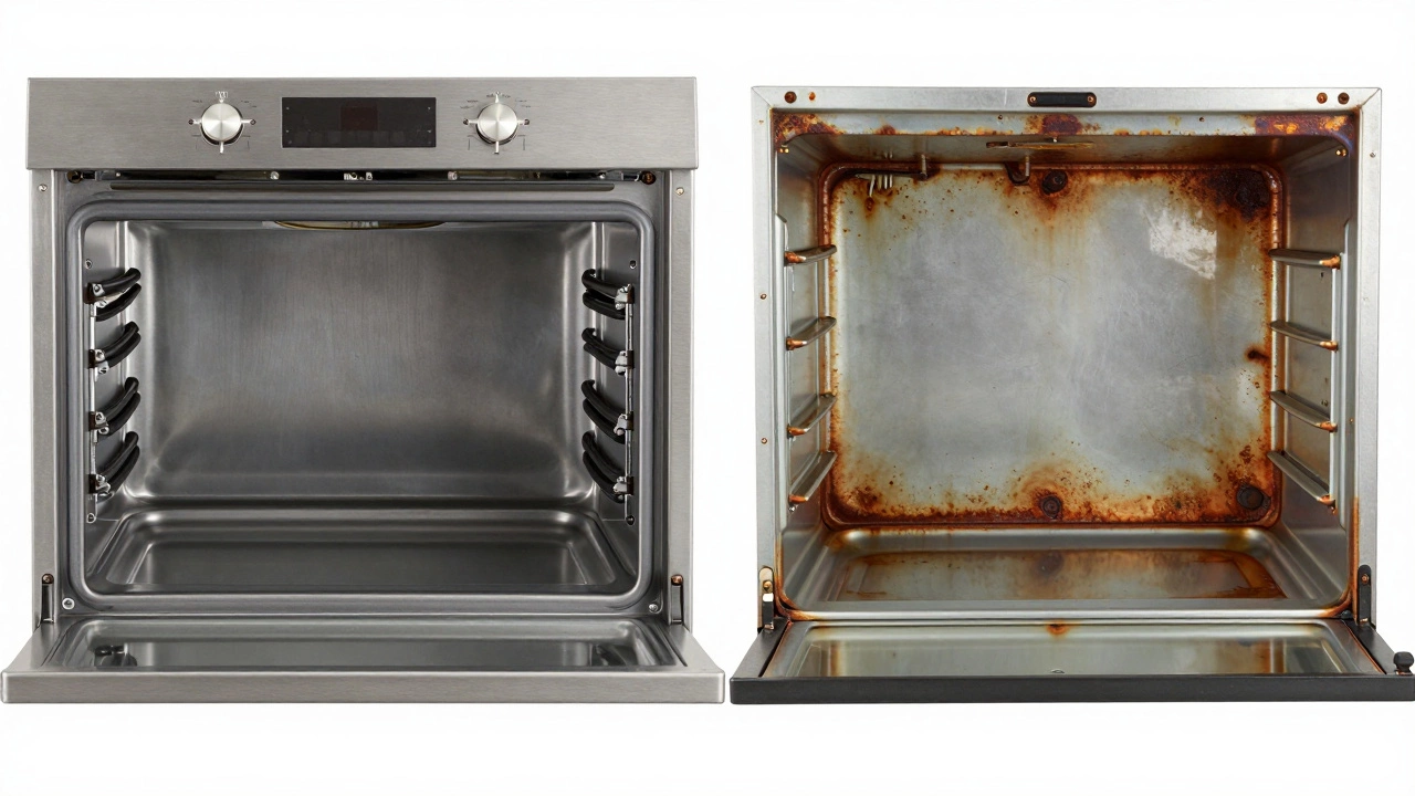 Comparison of durable vs worn oven interiors