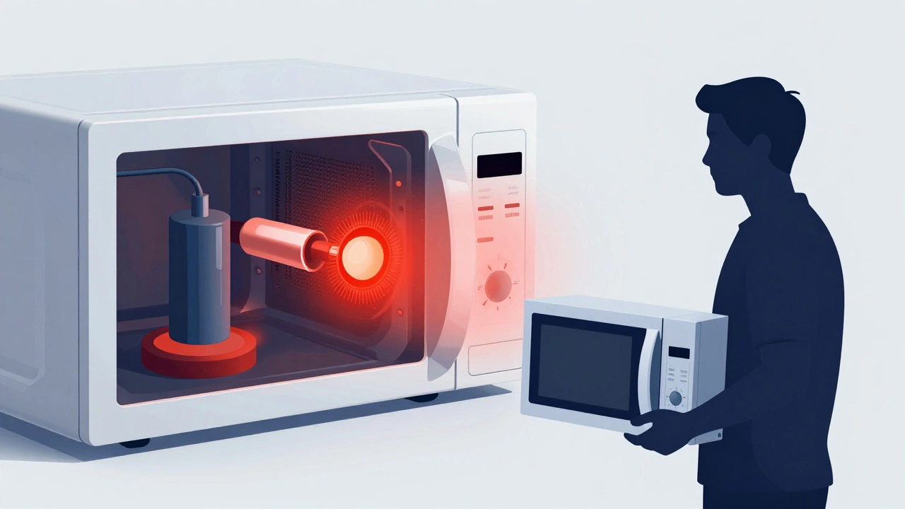 Cross-section of microwave parts vs new appliance replacement choice